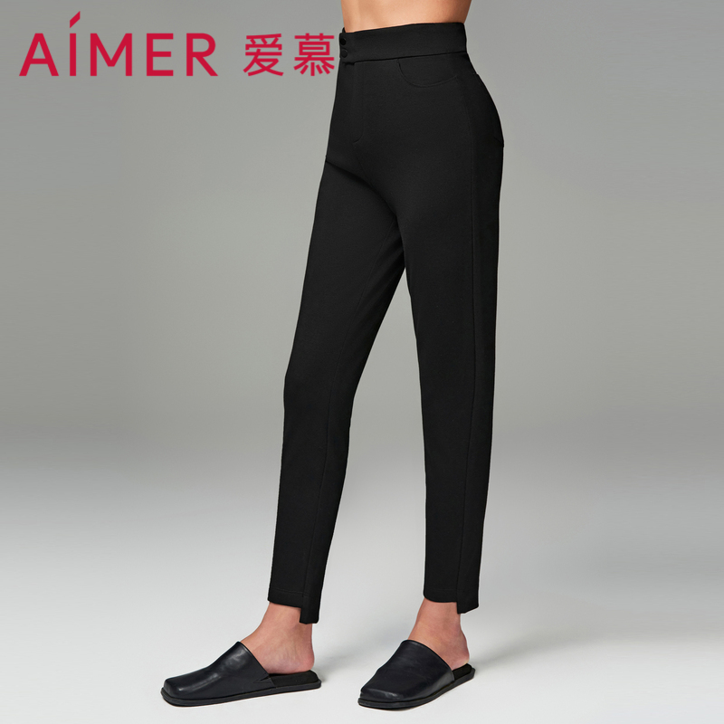 爱慕23AW魔力打底秋冬纯色加厚双层外穿女裤AM828921