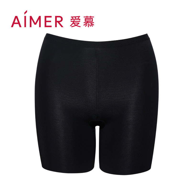 爱慕内裤女棉质底裆净痕腿围纯色中腰打底安全裤AM234261