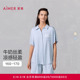 短裤 短袖 爱慕春夏沁凉家居服女睡衣抗菌凉感开衫 套装 冰牛奶系