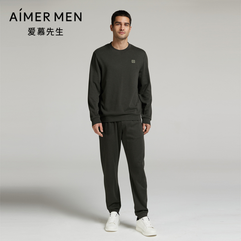 爱慕先生24AW舒适休闲服睡衣男秋冬可外穿含羊毛家居长裤NS42L601