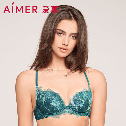 爱内聚拢内衣女蕾丝刺绣文胸性感小胸胸罩侧收文胸AM125521