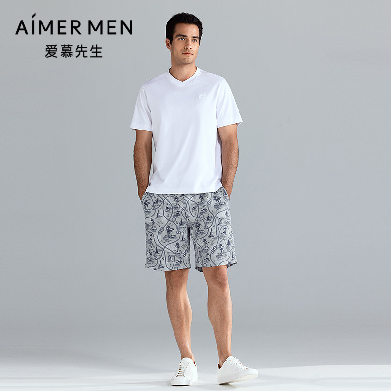 爱慕先生25春夏沙滩裤系列男士海边度假沙滩裤短裤NS66M201