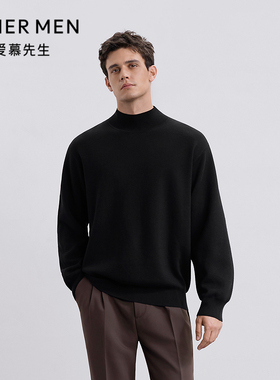 爱慕先生25秋冬暖搭-轻休闲男士打底毛衫小高领套头长袖NS72M461