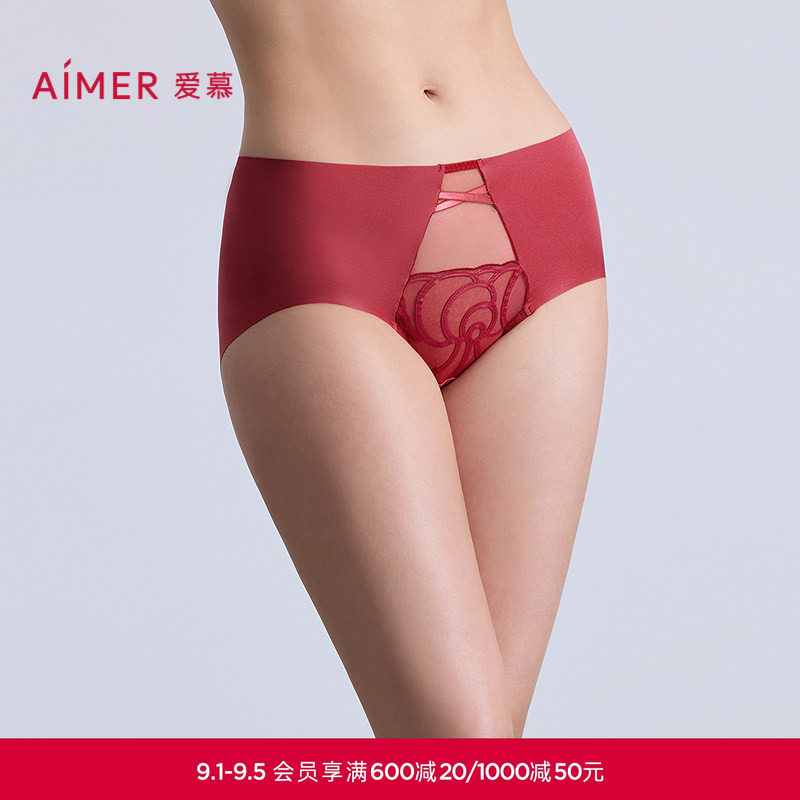 爱慕透气蕾丝内裤女士图片