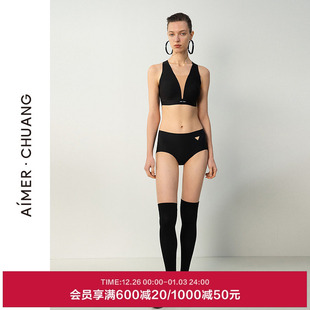 CA231641 女25夏抗菌棉质底裆净痕中腰平角裤 AIMER CHUANG伴夏内裤