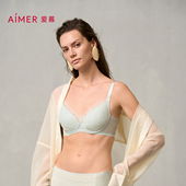 爱慕秋冬简韵内衣女软钢圈悬浮薄杯大胸显小 中厚杯小胸聚拢文胸