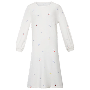 爱慕少女奶皮樱桃派对家居服少女舒适长袖睡裙睡裙AJ144F451