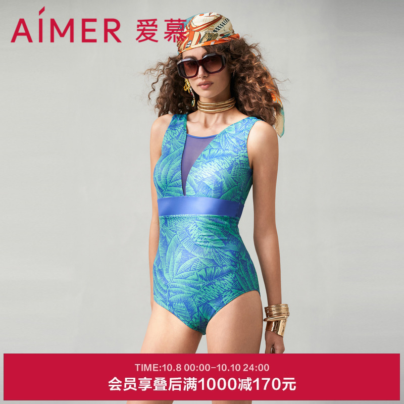 爱慕南法假日女士夏季性感连体泳衣AM689761
