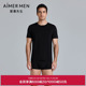 爱慕先生25夏醇享系列男士 休闲柔软轻薄打底圆领短袖 T恤NS12M231
