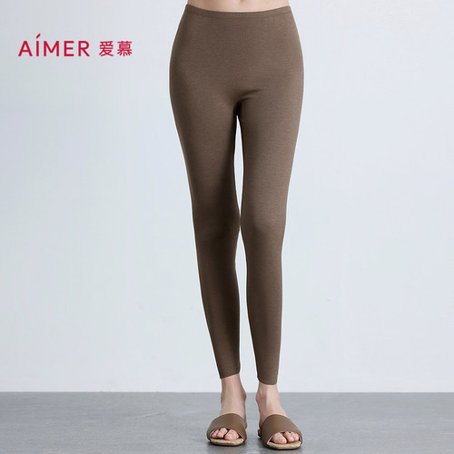 爱慕25秋冬海藻暖衣女士保暖单层秋裤长裤AM73B791