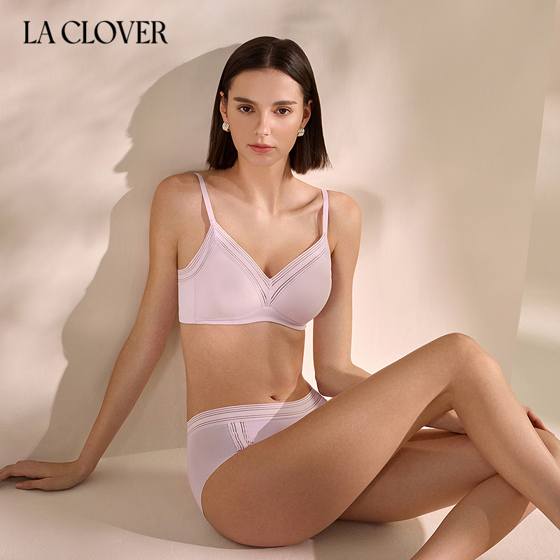 La Clover镜像中腰三角裤内裤纯色简约女CC22AD1