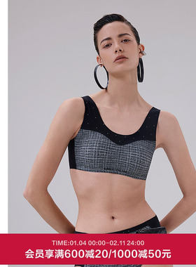 AIMER CHUANG素纹3内衣女圆领无钢圈文胸CA172041