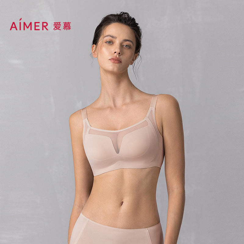 爱慕氧气贴贴内衣薄款抹胸式防走光2025新款无钢圈透气收副乳文胸