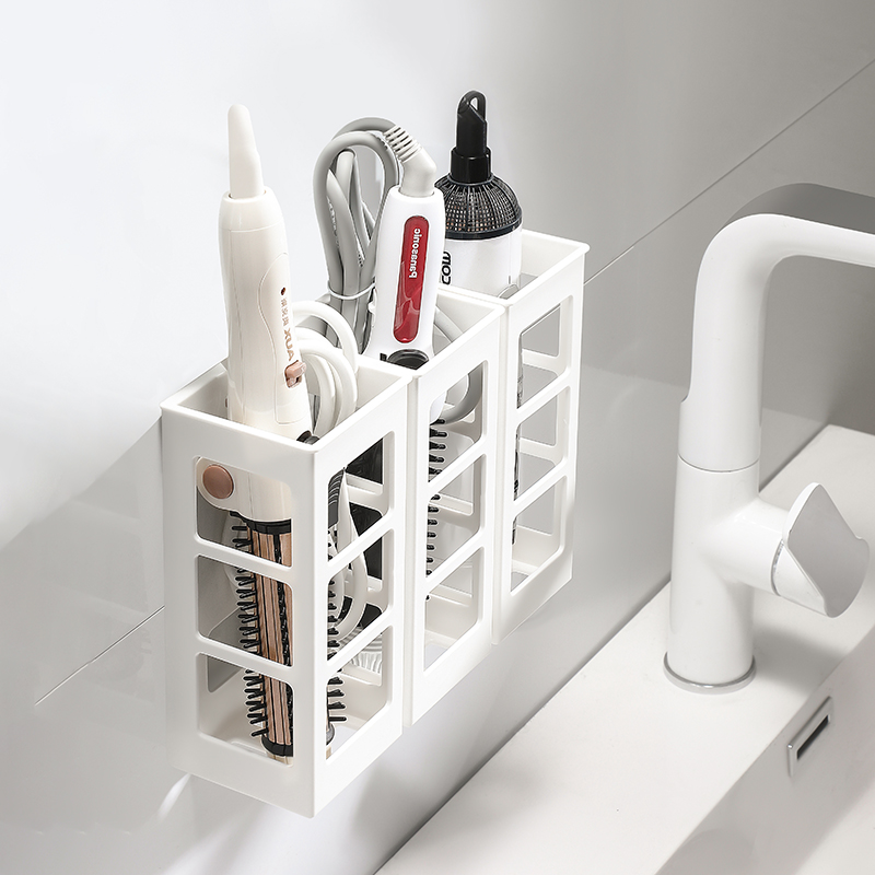 卷发棒收纳架造型器支架壁挂美发工具收纳盒免打孔置物架浴室整理