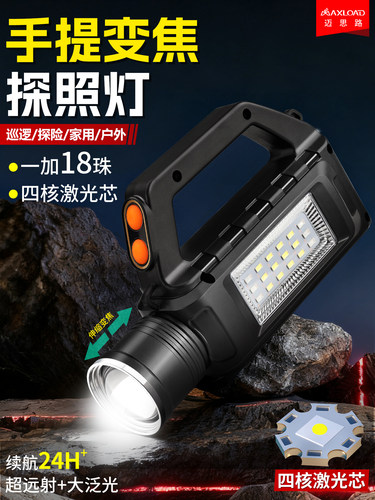手电筒2025新款强光充电户外远射超亮小型便携防水变焦手提探照灯