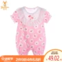 Baoran babyiesies mùa hè mỏng phần cotton công chúa tay ngắn ra quần áo váy bé gái mùa hè 5593 - Áo liền quần body giả vest cộc tay bé trai