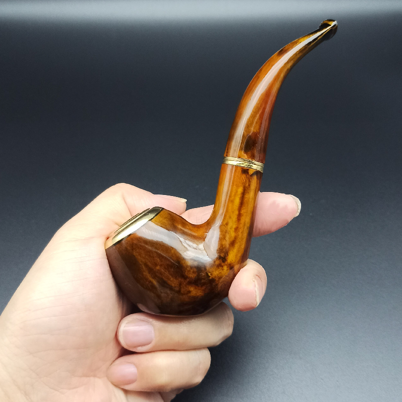 精品大号烟斗过滤烟嘴拉杆活性炭过滤粗细烟两用可清洁男士礼品