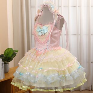 丝缎芭蕾现货lolita韩版收腰洛丽塔蓬蓬短裙优雅甜美生日约会套装