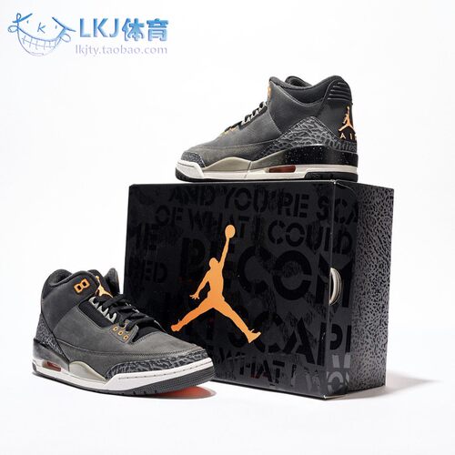 AJ3Fear恐惧灰黑色复古篮球鞋