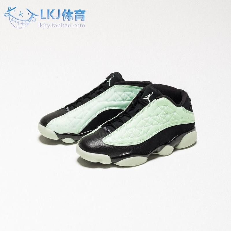 lkj体育 air jordan 13 low aj13 光棍节 黑绿 夜光 dm0803-300