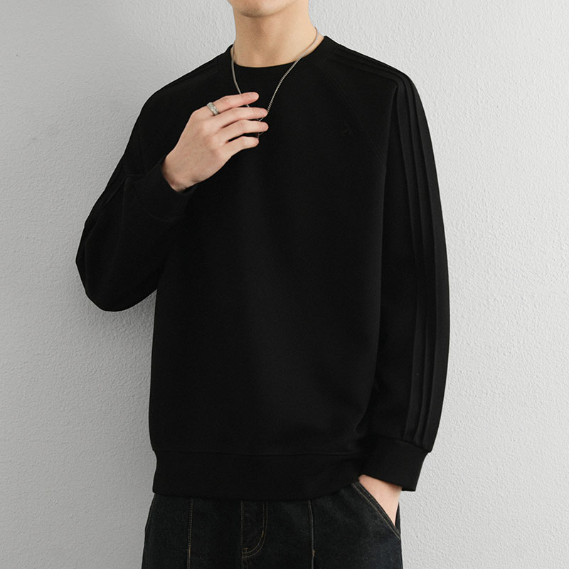 秋冬纯色卫衣男士t恤长袖新款圆领套头体恤衫打底体恤衫男高1117u