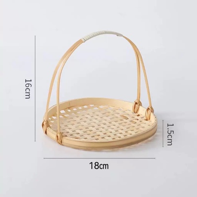 竹编制品竹扁担手提篮竹篮子