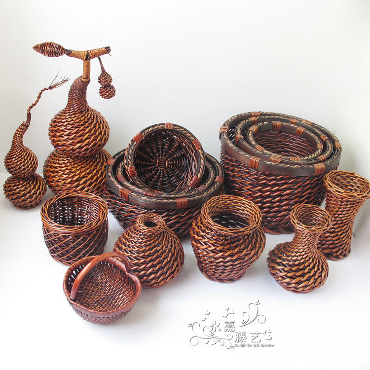 Rattan Storage basket Flower basket vase gourd Fruits Basket bamboo basket display Bread basket Handbaskets Basket Zhukuangin the Storage consolidation , Home Storage appliances , Storage bucket , Laundry Bin  category - from Buy2taobao.com to provide professional Taobao agent buy service