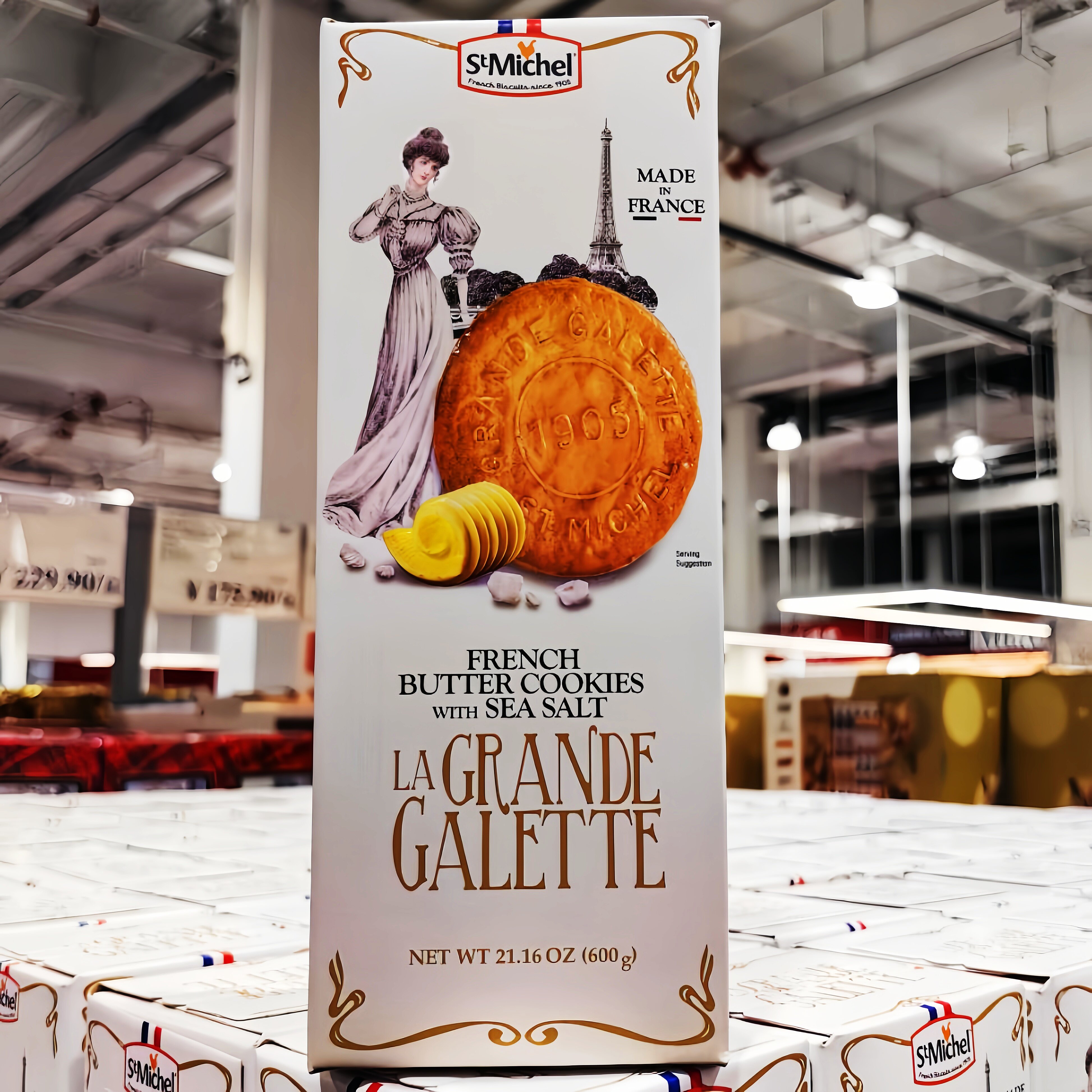 开市客代购 法国LA Grande Galette铁塔法式酥脆黄油饼干曲奇600g