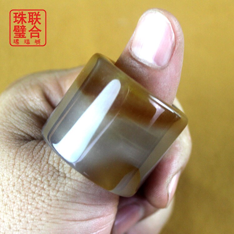 大清仓阜新天然花玛瑙男款大号扳指儿女士戒指指环首饰品挂坠玩件