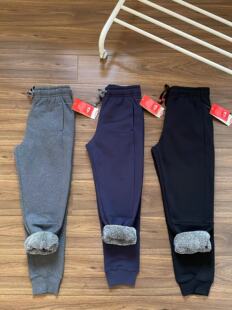 男女收口休闲裤 加绒加厚防风保暖卫裤 外贸日单户外冬季 一条过冬