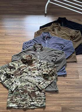 户外徒步登山防风保暖迷彩抓绒衣