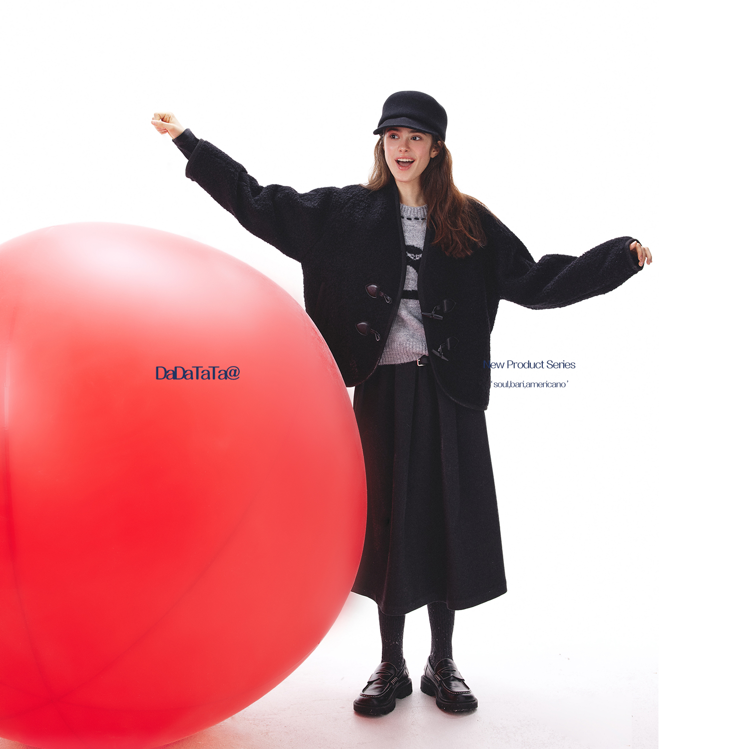 晶咕白标DADATATA11/8新品叠享65折【优雅早八】羊毛无领毛毛外套