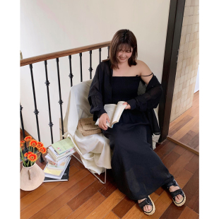 晶咕白标DADATATA吊带裙防晒衬衫 女夏季 大码 套装