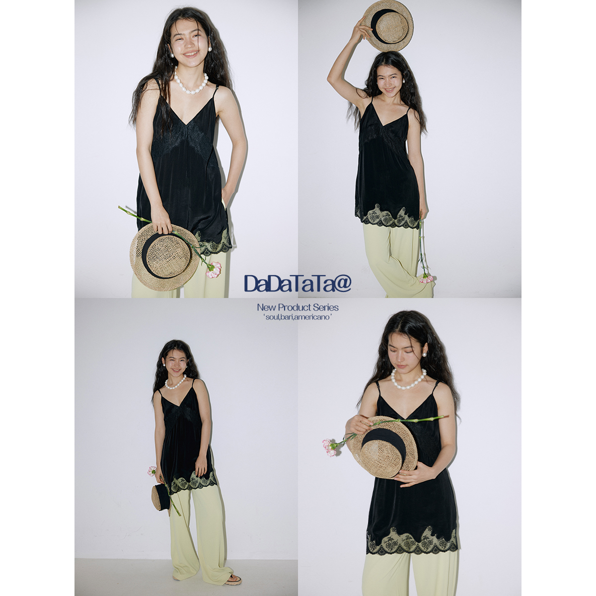 晶咕白标DADATATA【迷迭西西里】蕾丝拼接吊带内搭微胖mm大码女装