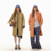 里外撞色长款 晶咕白标DADATATA 向野寻迹 新款 外套 2026春季