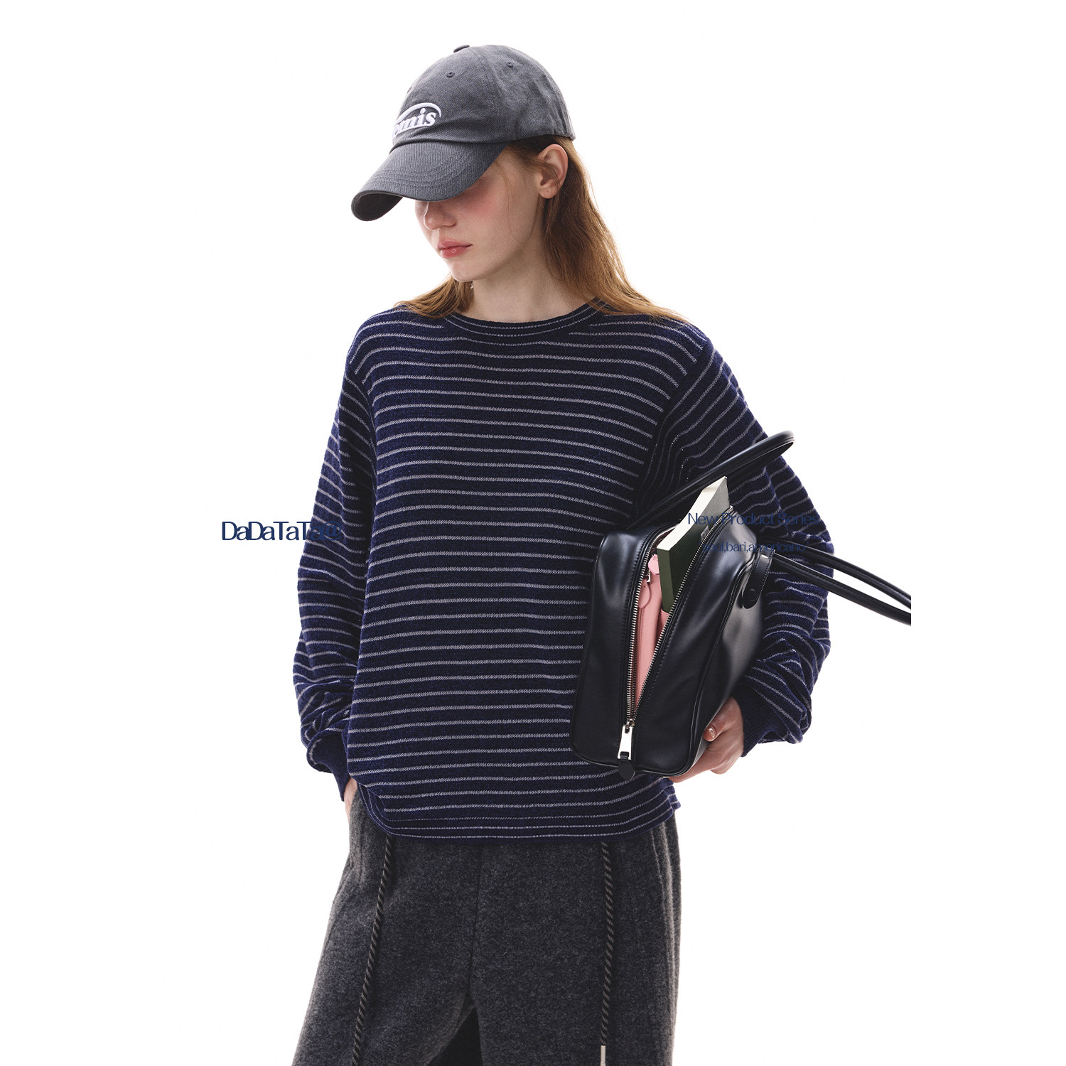 晶咕白标DADATATA【叠奏】经典撞色条纹套头内搭针织打底衫女冬,女装/女士精品,T恤,淘宝优惠券,粉丝福利购,淘宝优惠卷