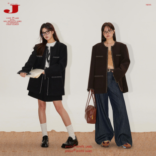 套装 晶咕白标DADATATA小香风外套短裤 两件套女秋冬大码