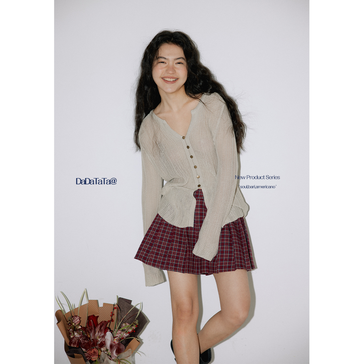 晶咕白标DADATATA 【22°C的风】大码微胖高级感针织开衫春季外套