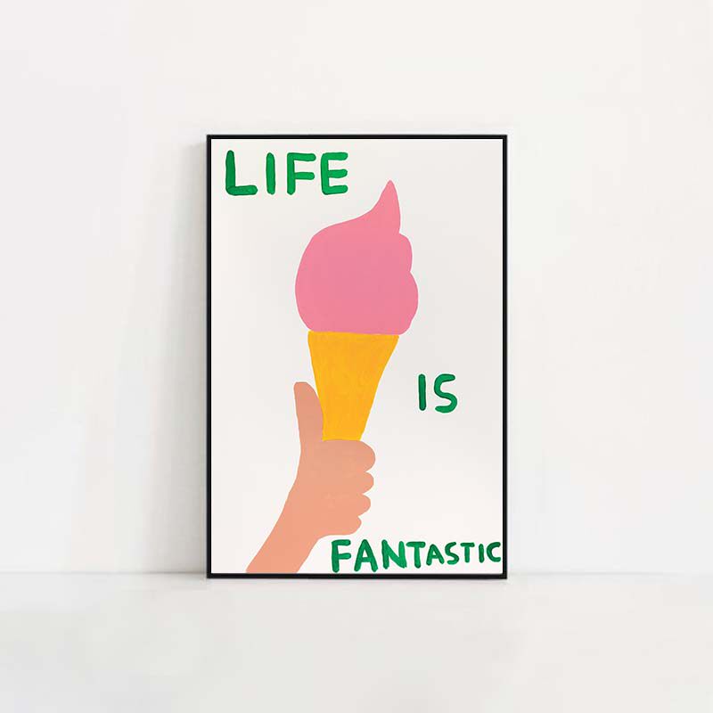 David Pop hand-drawn illustration Banana cheese Korean Instagram Art Poster Personalized Photo Frame Poster Hanging Picture set thumbnail 3