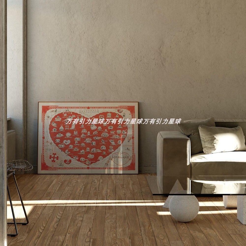 情人节丘比特复古爱心可爱情侣人物插图家居装饰 海报背景