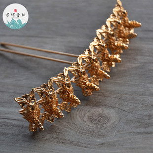 君绾青丝纯铜保色发簪焊接款明制九凤发冠复原款汉服配饰点翠胚