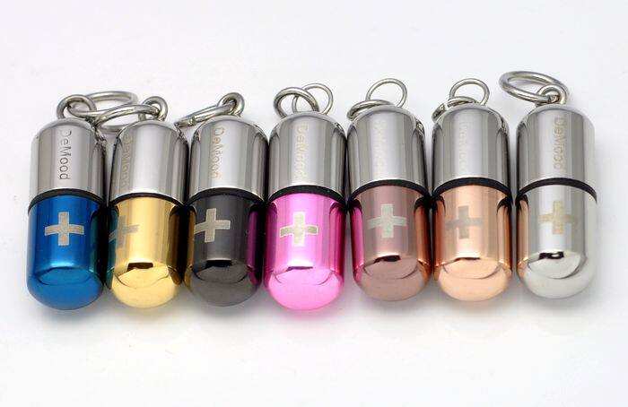 胶囊款De Mood拯救药丸项坠/爱情解药情侣钛钢不锈钢项链[1087]