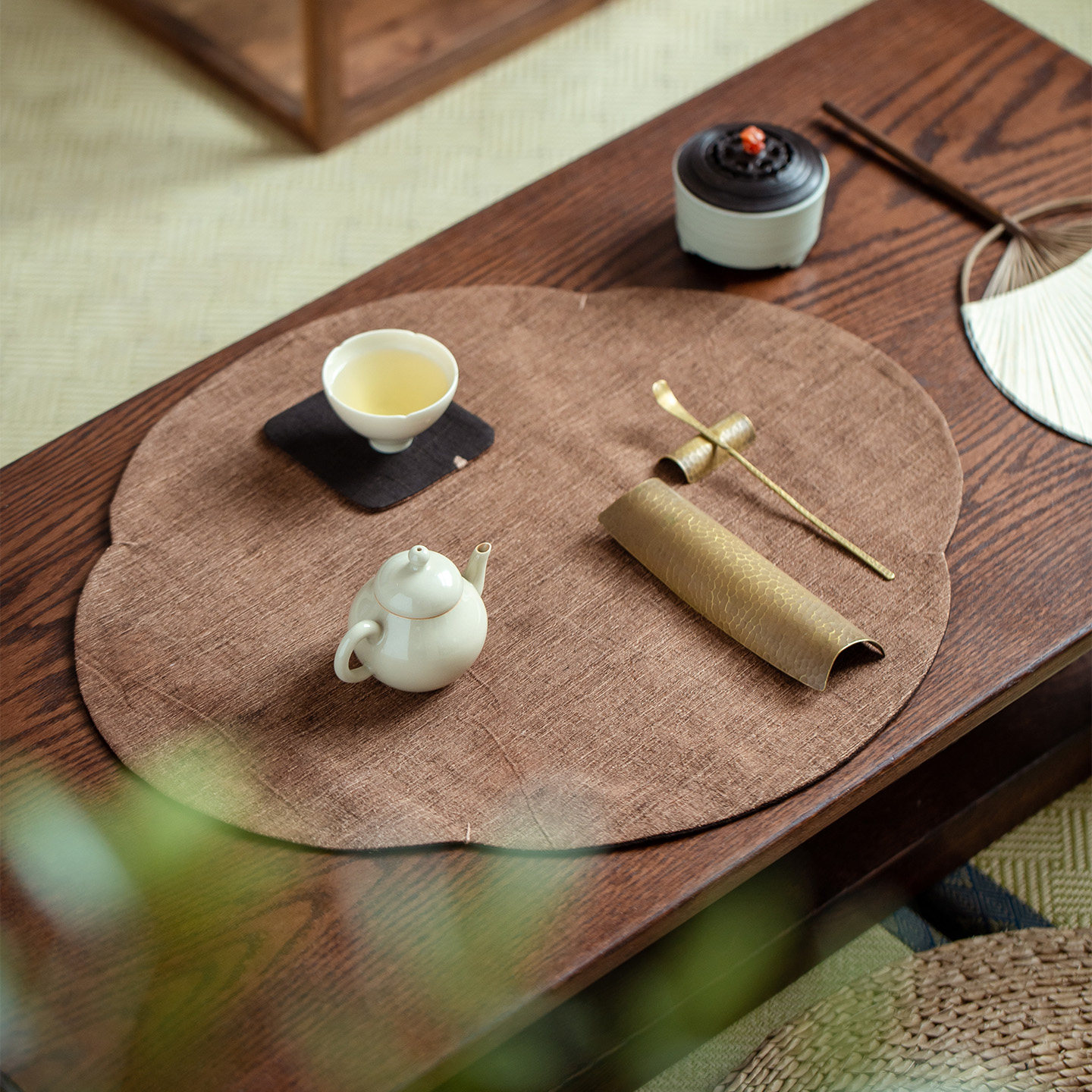 知舍原创香云纱海棠柞蚕丝茶席中式复古双面干泡席桌布垫,居家布艺,茶席,淘宝优惠券,粉丝福利购,淘宝优惠卷