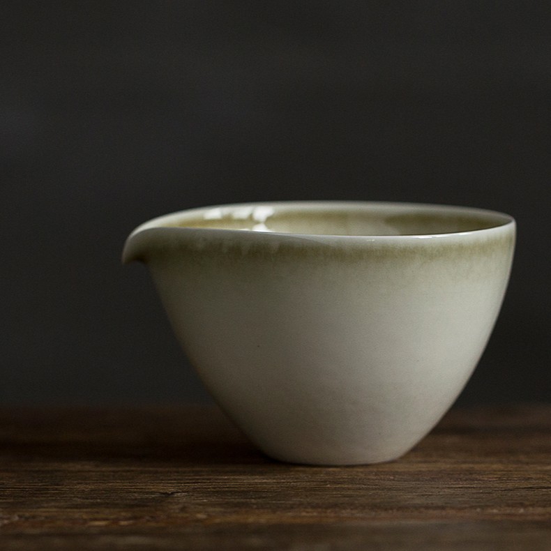 草木灰复古公道杯｜仿古青灰釉色茶海分茶杯匀杯陶瓷家用功夫茶具