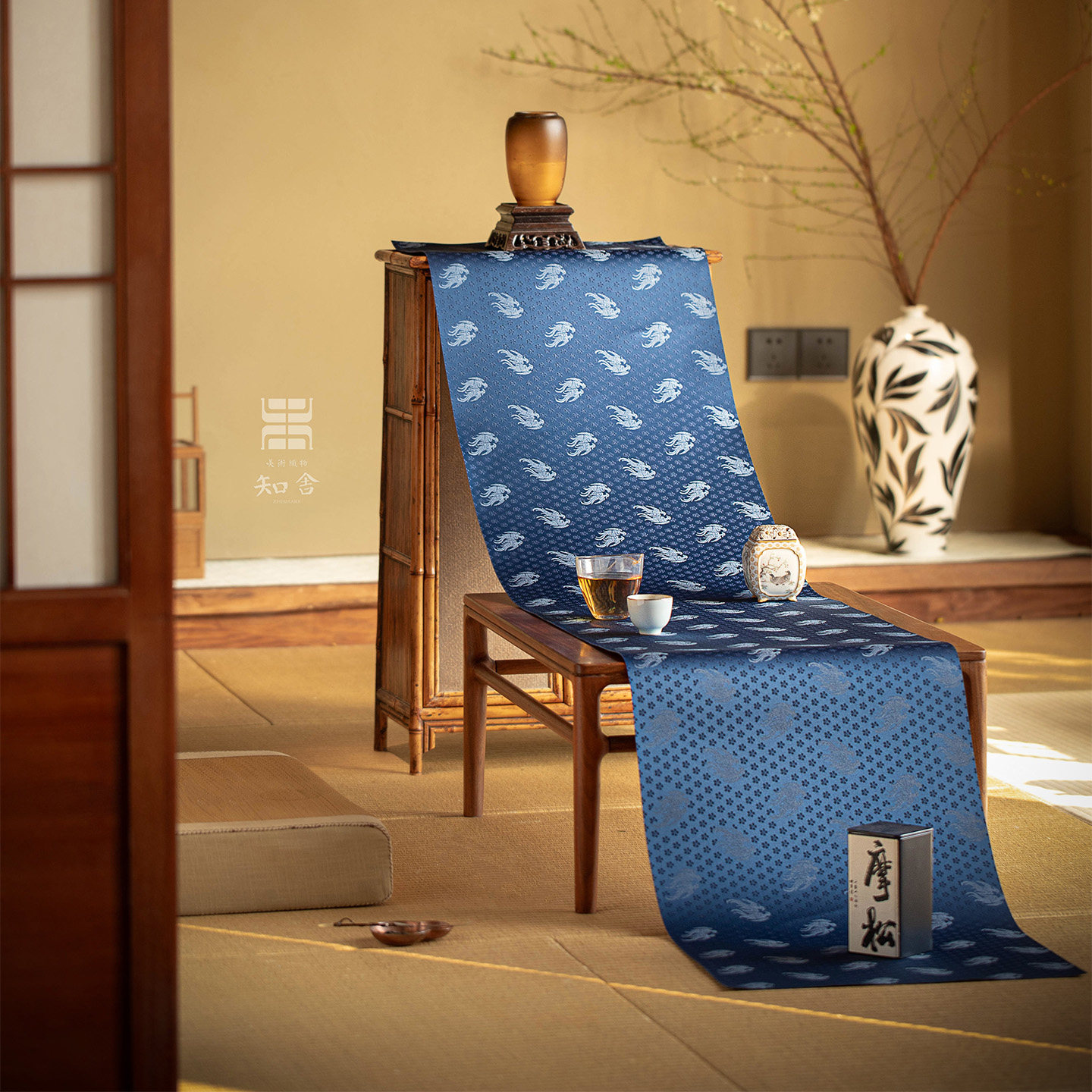 知舍·静好系列茶席复古新中式茶桌台布垫子双面禅意布艺桌旗,居家布艺,茶席,淘宝优惠券,粉丝福利购,淘宝优惠卷