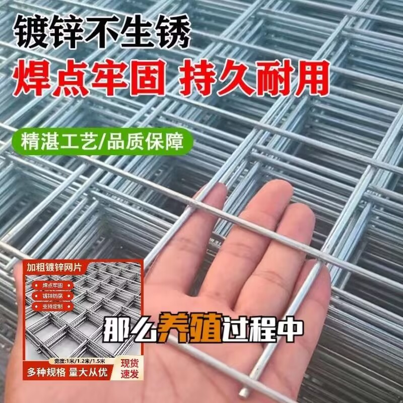 防锈镀锌网片钢丝网养殖铁网养殖钢丝网建筑钢筋网格防黄鼠狼电焊