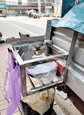 不锈钢铡刀甘蔗切段机夜市