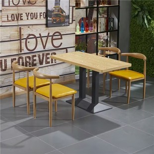 麻辣烫汉堡店桌椅组合粉店专用桌椅餐饮店一整套快餐桌椅组合饭桌