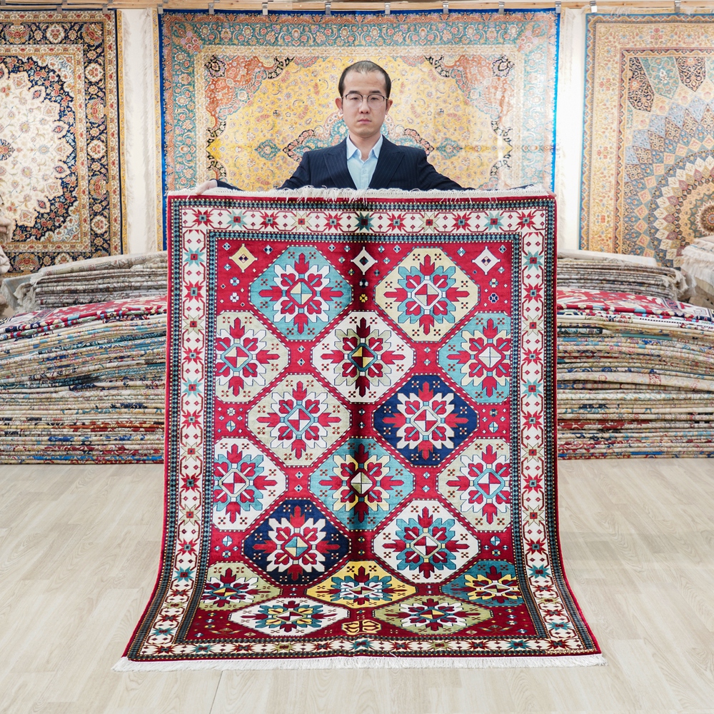 天匠美式复古客厅地毯进口高端手工地毯上门试铺122x183cm