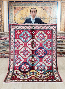 天匠美式复古客厅地毯进口高端手工地毯上门试铺122x183cm